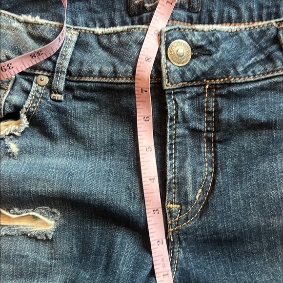 Silver Jeans Dark Blue Distressed Skinny Jeans Women’s W34 - Picture 7 of 8